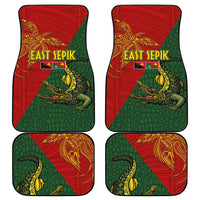 Sepik River Crocodile & Arts Festival Car Mats Bird-of-paradise Melanesian Tattoo LT03 - Polynesian Pride