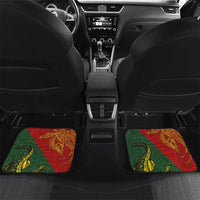Sepik River Crocodile & Arts Festival Car Mats Bird-of-paradise Melanesian Tattoo LT03 Set 2pcs - Back Red - Polynesian Pride