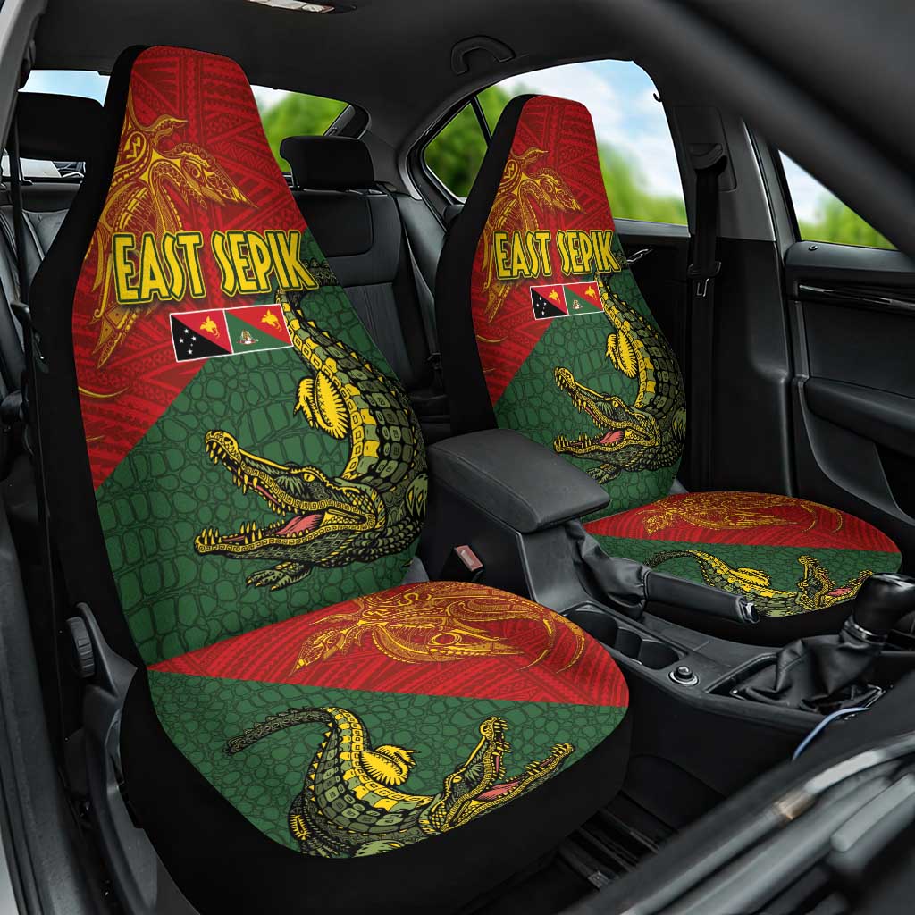 Sepik River Crocodile & Arts Festival Car Seat Cover Bird-of-paradise Melanesian Tattoo LT03 One Size Red - Polynesian Pride