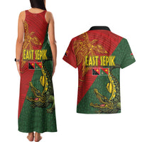 Sepik River Crocodile & Arts Festival Couples Matching Tank Maxi Dress and Hawaiian Shirt Bird-of-paradise Melanesian Tattoo LT03 - Polynesian Pride