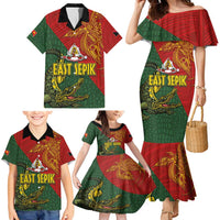 Sepik River Crocodile & Arts Festival Family Matching Mermaid Dress and Hawaiian Shirt Bird-of-paradise Melanesian Tattoo LT03 - Polynesian Pride