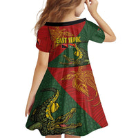 Sepik River Crocodile & Arts Festival Family Matching Off Shoulder Maxi Dress and Hawaiian Shirt Bird-of-paradise Melanesian Tattoo LT03 - Polynesian Pride