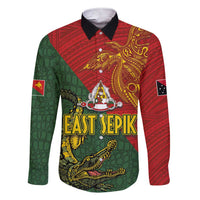 Sepik River Crocodile & Arts Festival Family Matching Short Sleeve Bodycon Dress and Hawaiian Shirt Bird-of-paradise Melanesian Tattoo LT03 Dad's Shirt - Long Sleeve Red - Polynesian Pride