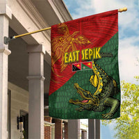 Sepik River Crocodile & Arts Festival Garden Flag Bird-of-paradise Melanesian Tattoo LT03 House Flag Red - Polynesian Pride