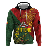 Sepik River Crocodile & Arts Festival Hoodie Bird-of-paradise Melanesian Tattoo LT03 Pullover Hoodie Red - Polynesian Pride