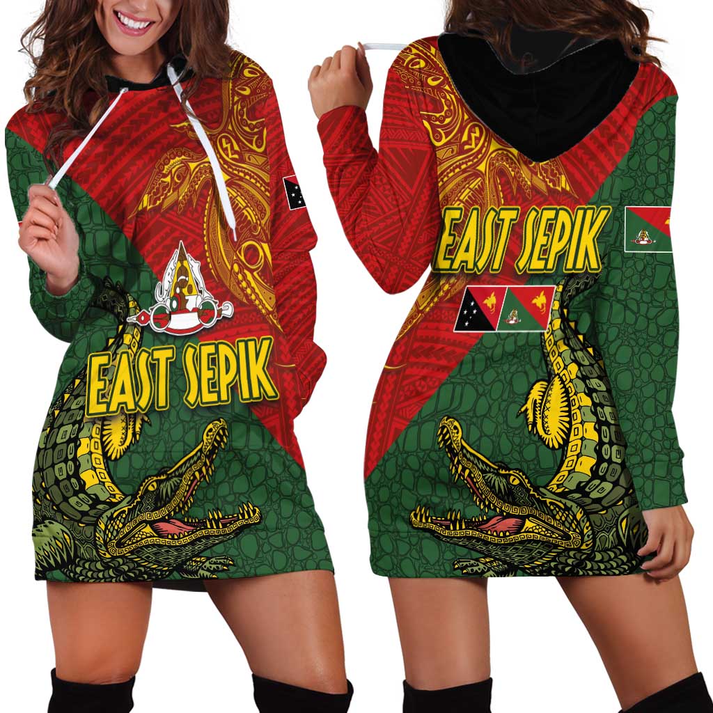 Sepik River Crocodile & Arts Festival Hoodie Dress Bird-of-paradise Melanesian Tattoo LT03 - Polynesian Pride