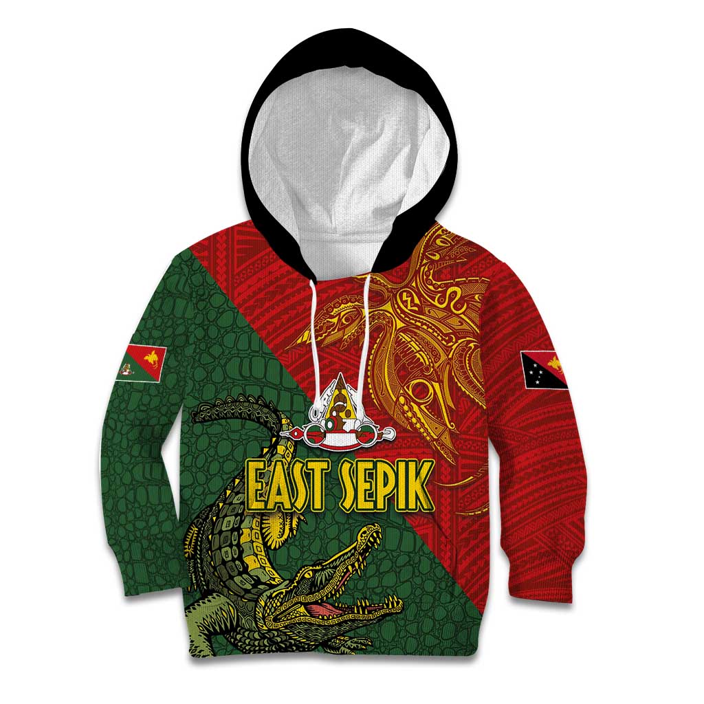 Sepik River Crocodile & Arts Festival Kid Hoodie Bird-of-paradise Melanesian Tattoo LT03 Hoodie Red - Polynesian Pride