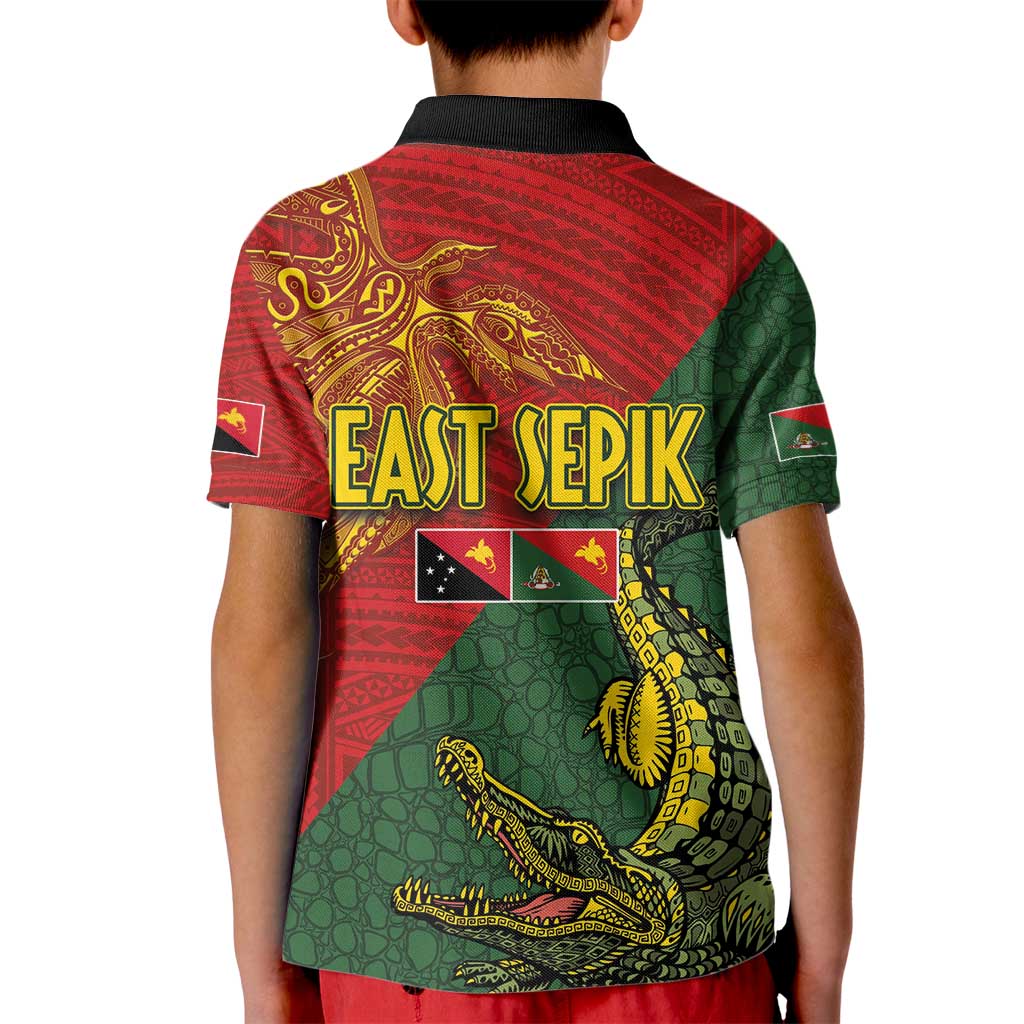 Sepik River Crocodile & Arts Festival Kid Polo Shirt Bird-of-paradise Melanesian Tattoo LT03 - Polynesian Pride