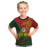 Sepik River Crocodile & Arts Festival Kid T Shirt Bird-of-paradise Melanesian Tattoo LT03 Red - Polynesian Pride