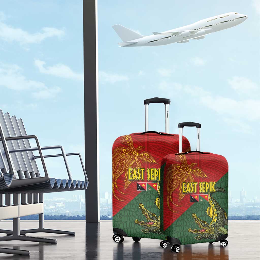 Sepik River Crocodile & Arts Festival Luggage Cover Bird-of-paradise Melanesian Tattoo LT03 - Polynesian Pride