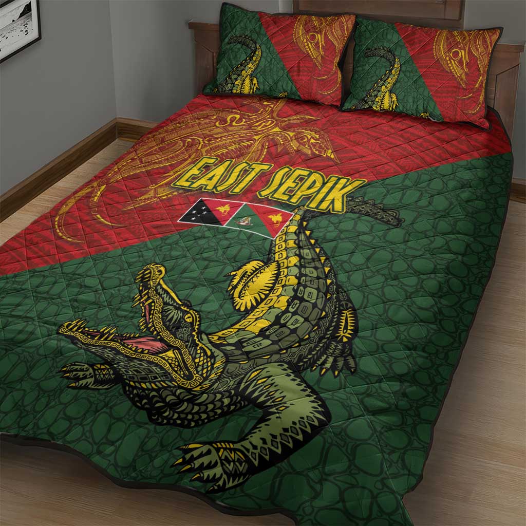 Sepik River Crocodile & Arts Festival Quilt Bed Set Bird-of-paradise Melanesian Tattoo LT03 - Polynesian Pride