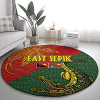 Sepik River Crocodile & Arts Festival Round Carpet Bird-of-paradise Melanesian Tattoo LT03 - Polynesian Pride