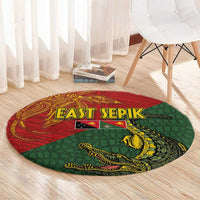 Sepik River Crocodile & Arts Festival Round Carpet Bird-of-paradise Melanesian Tattoo LT03 - Polynesian Pride