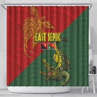 Sepik River Crocodile & Arts Festival Shower Curtain Bird-of-paradise Melanesian Tattoo LT03 - Polynesian Pride