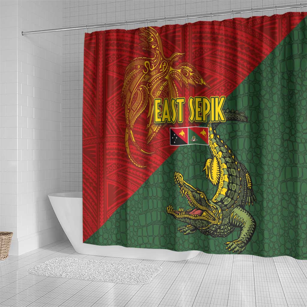 Sepik River Crocodile & Arts Festival Shower Curtain Bird-of-paradise Melanesian Tattoo LT03 - Polynesian Pride