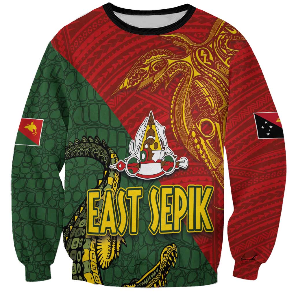 Sepik River Crocodile & Arts Festival Sweatshirt Bird-of-paradise Melanesian Tattoo LT03 Unisex Red - Polynesian Pride