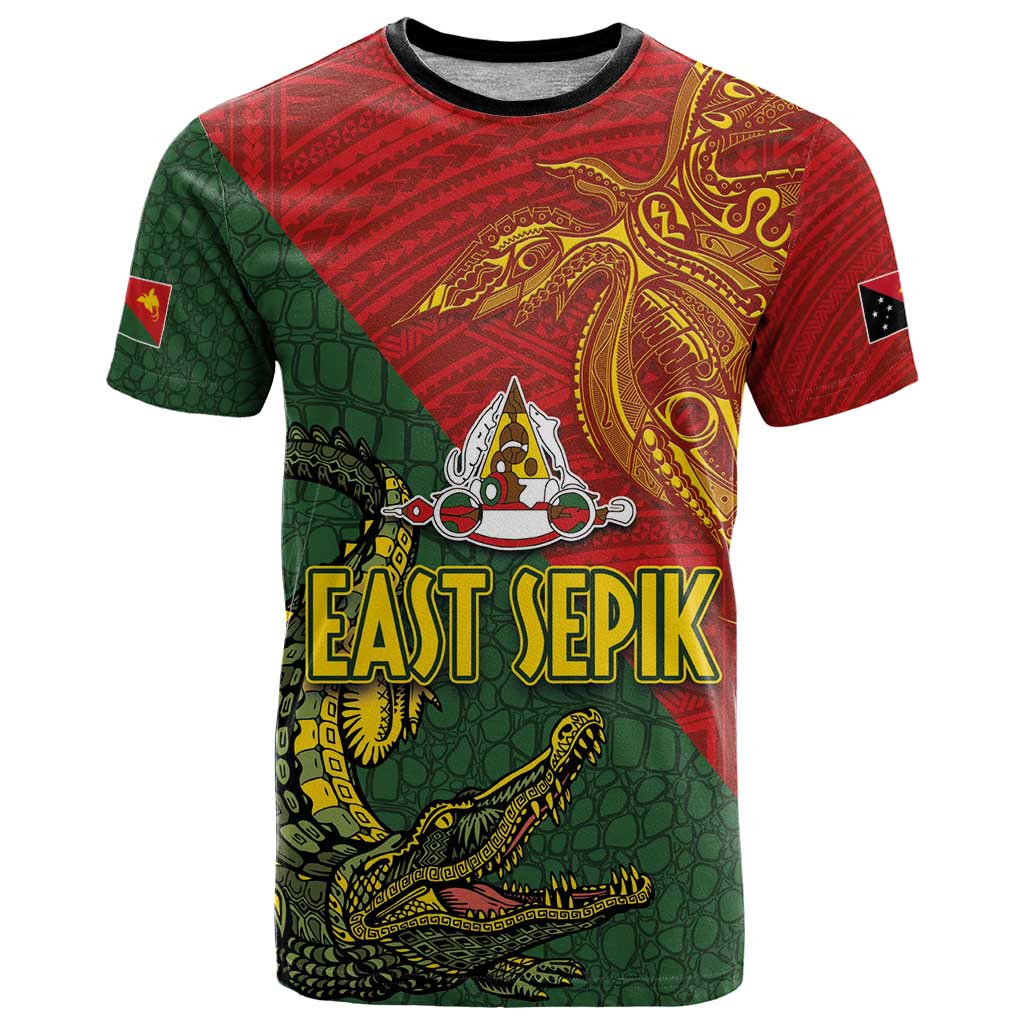 Sepik River Crocodile & Arts Festival T Shirt Bird-of-paradise Melanesian Tattoo LT03 Red - Polynesian Pride