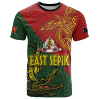 Sepik River Crocodile & Arts Festival T Shirt Bird-of-paradise Melanesian Tattoo LT03 Red - Polynesian Pride