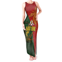 Sepik River Crocodile & Arts Festival Tank Maxi Dress Bird-of-paradise Melanesian Tattoo LT03 Women Red - Polynesian Pride