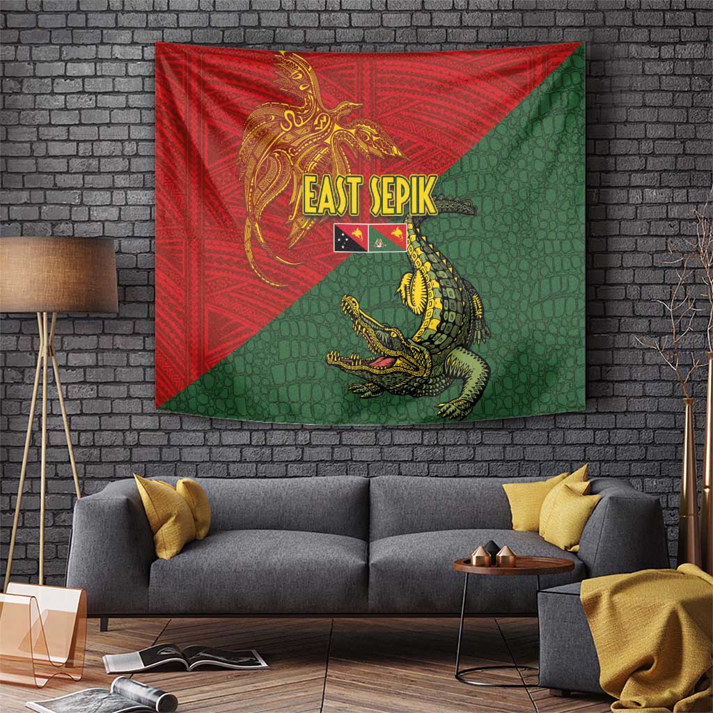 Sepik River Crocodile & Arts Festival Tapestry Bird-of-paradise Melanesian Tattoo LT03 - Polynesian Pride