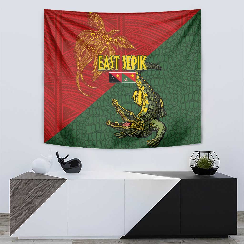 Sepik River Crocodile & Arts Festival Tapestry Bird-of-paradise Melanesian Tattoo LT03 - Polynesian Pride