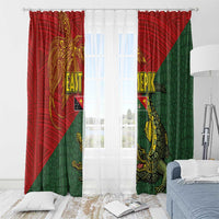 Sepik River Crocodile & Arts Festival Window Curtain Bird-of-paradise Melanesian Tattoo LT03 - Polynesian Pride