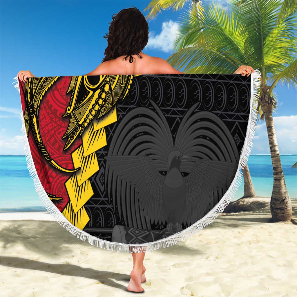 Papua New Guinea Independence Day Beach Blanket Bird-of-paradise Melanesian Tattoo LT03 - Polynesian Pride