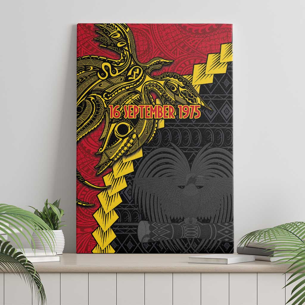 Papua New Guinea Independence Day Canvas Wall Art Bird-of-paradise Melanesian Tattoo LT03 - Polynesian Pride