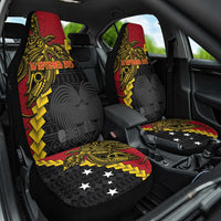 Papua New Guinea Independence Day Car Seat Cover Bird-of-paradise Melanesian Tattoo LT03 One Size Red - Polynesian Pride