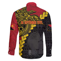Papua New Guinea Independence Day Family Matching Long Sleeve Bodycon Dress and Hawaiian Shirt Bird-of-paradise Melanesian Tattoo LT03 - Polynesian Pride
