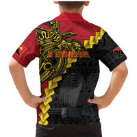 Papua New Guinea Independence Day Family Matching Mermaid Dress and Hawaiian Shirt Bird-of-paradise Melanesian Tattoo LT03 - Polynesian Pride