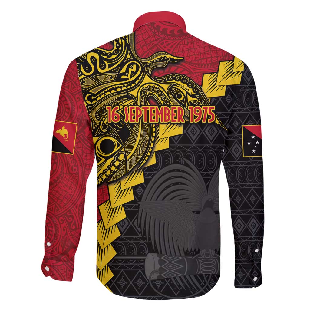 Papua New Guinea Independence Day Family Matching Tank Maxi Dress and Hawaiian Shirt Bird-of-paradise Melanesian Tattoo LT03 - Polynesian Pride