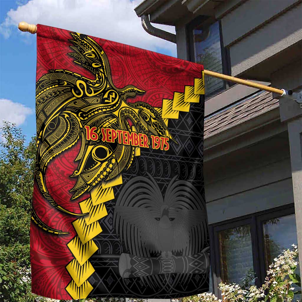Papua New Guinea Independence Day Garden Flag Bird-of-paradise Melanesian Tattoo LT03 - Polynesian Pride