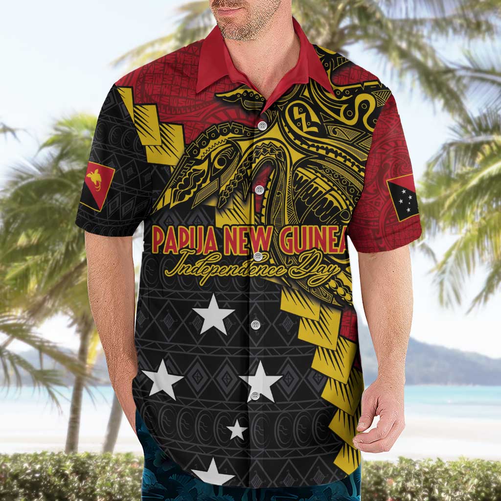 Papua New Guinea Independence Day Hawaiian Shirt Bird-of-paradise Melanesian Tattoo LT03 - Polynesian Pride