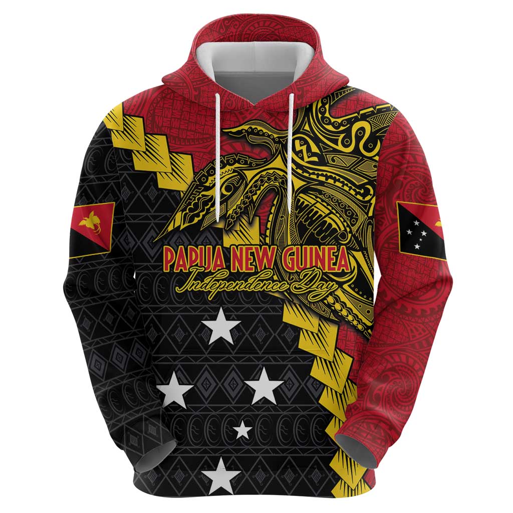 Papua New Guinea Independence Day Hoodie Bird-of-paradise Melanesian Tattoo LT03 - Polynesian Pride