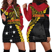 Papua New Guinea Independence Day Hoodie Dress Bird-of-paradise Melanesian Tattoo LT03 - Polynesian Pride