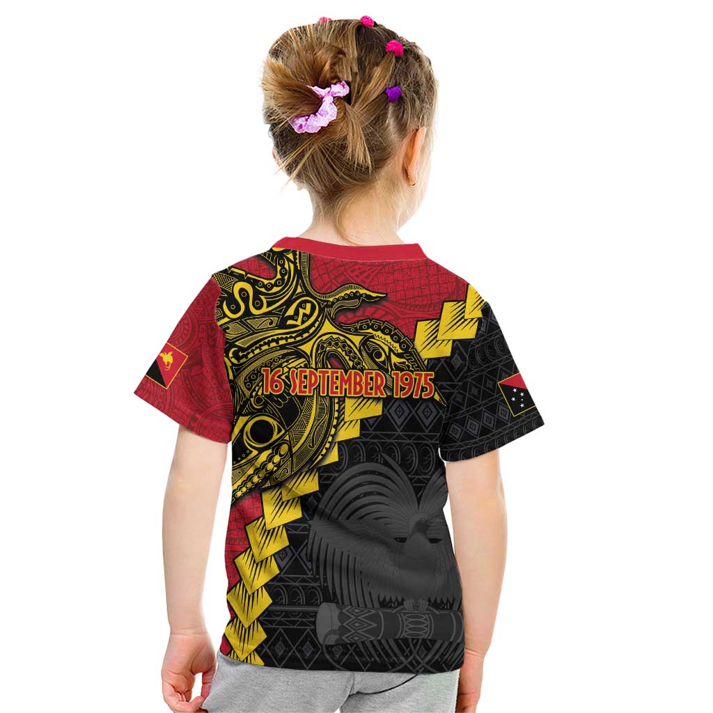 Papua New Guinea Independence Day Kid T Shirt Bird-of-paradise Melanesian Tattoo LT03 - Polynesian Pride