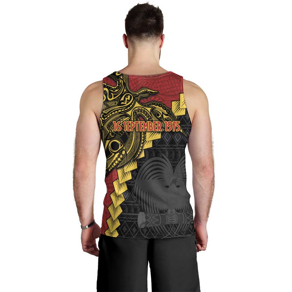 Papua New Guinea Independence Day Men Tank Top Bird-of-paradise Melanesian Tattoo LT03 - Polynesian Pride