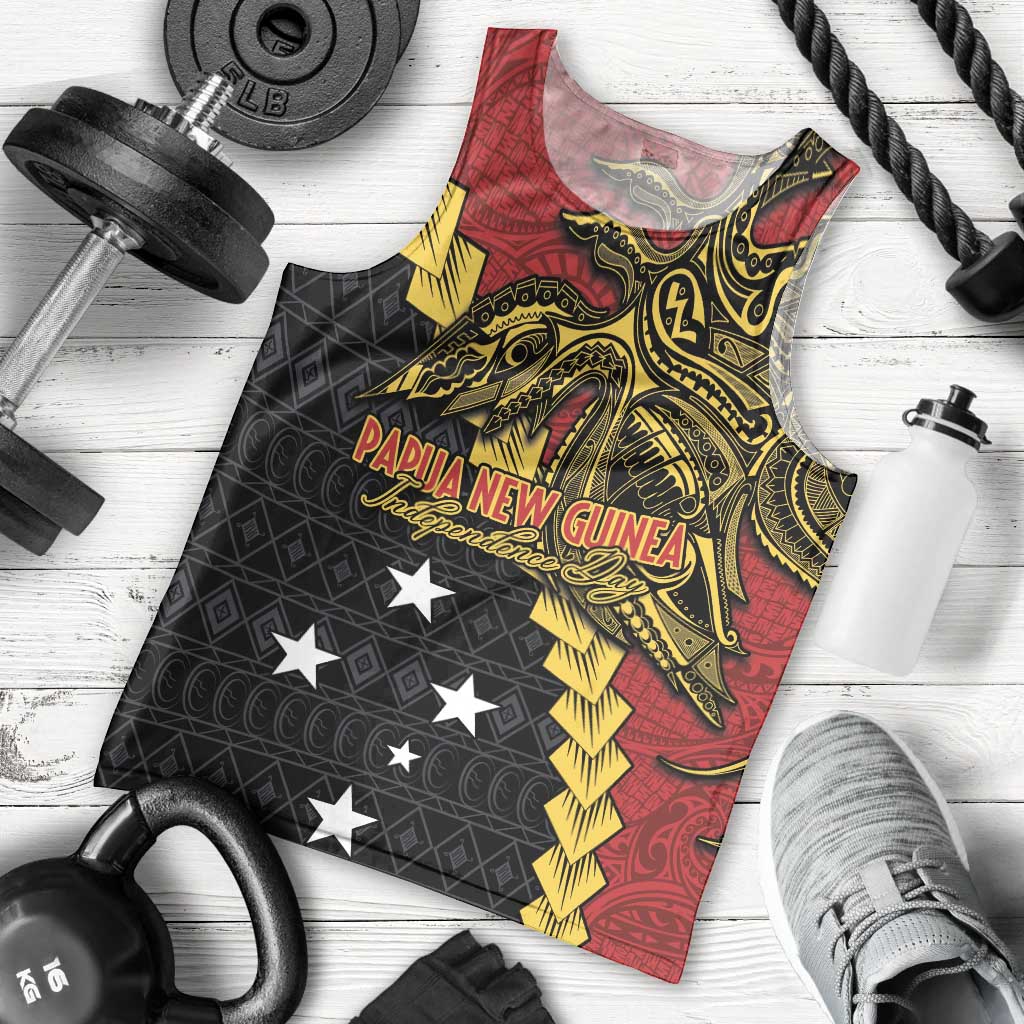 Papua New Guinea Independence Day Men Tank Top Bird-of-paradise Melanesian Tattoo LT03 - Polynesian Pride