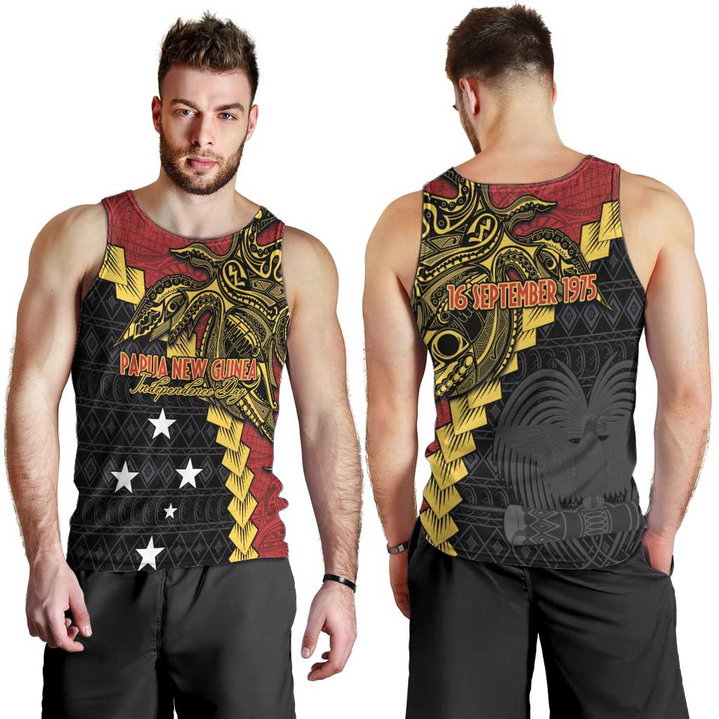 Papua New Guinea Independence Day Men Tank Top Bird-of-paradise Melanesian Tattoo LT03 - Polynesian Pride