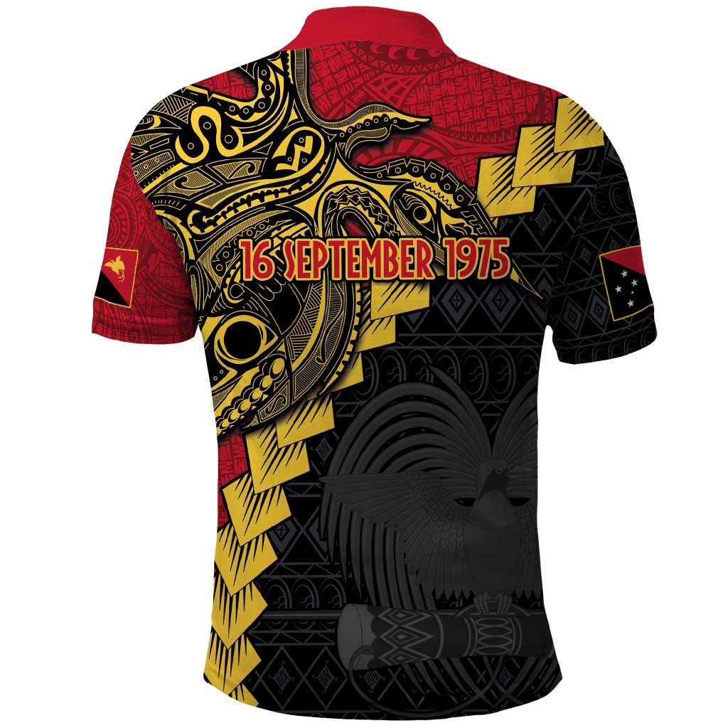 Papua New Guinea Independence Day Polo Shirt Bird-of-paradise Melanesian Tattoo LT03 - Polynesian Pride