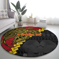 Papua New Guinea Independence Day Round Carpet Bird-of-paradise Melanesian Tattoo LT03 - Polynesian Pride