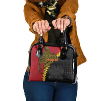 Papua New Guinea Independence Day Shoulder Handbag Bird-of-paradise Melanesian Tattoo LT03 One Size Red - Polynesian Pride