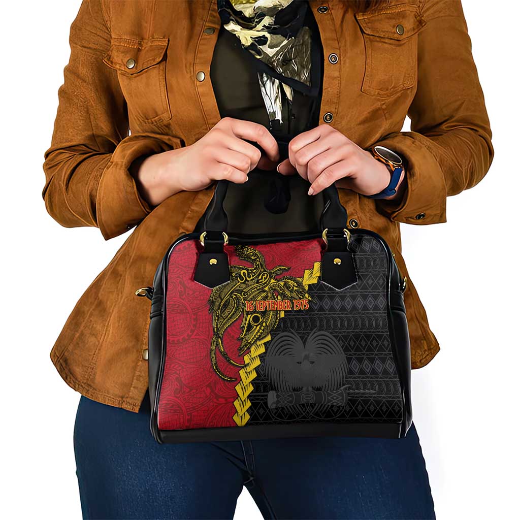 Papua New Guinea Independence Day Shoulder Handbag Bird-of-paradise Melanesian Tattoo LT03 - Polynesian Pride