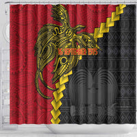 Papua New Guinea Independence Day Shower Curtain Bird-of-paradise Melanesian Tattoo LT03 - Polynesian Pride