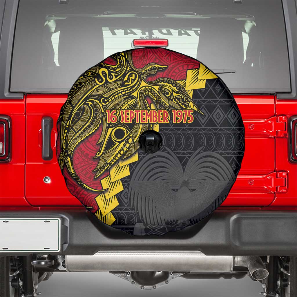 Papua New Guinea Independence Day Spare Tire Cover Bird-of-paradise Melanesian Tattoo LT03 - Polynesian Pride