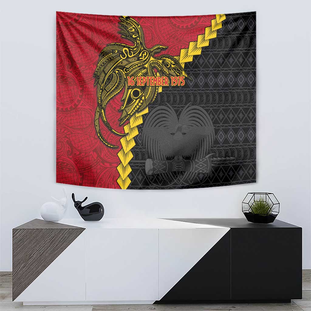 Papua New Guinea Independence Day Tapestry Bird-of-paradise Melanesian Tattoo LT03 - Polynesian Pride
