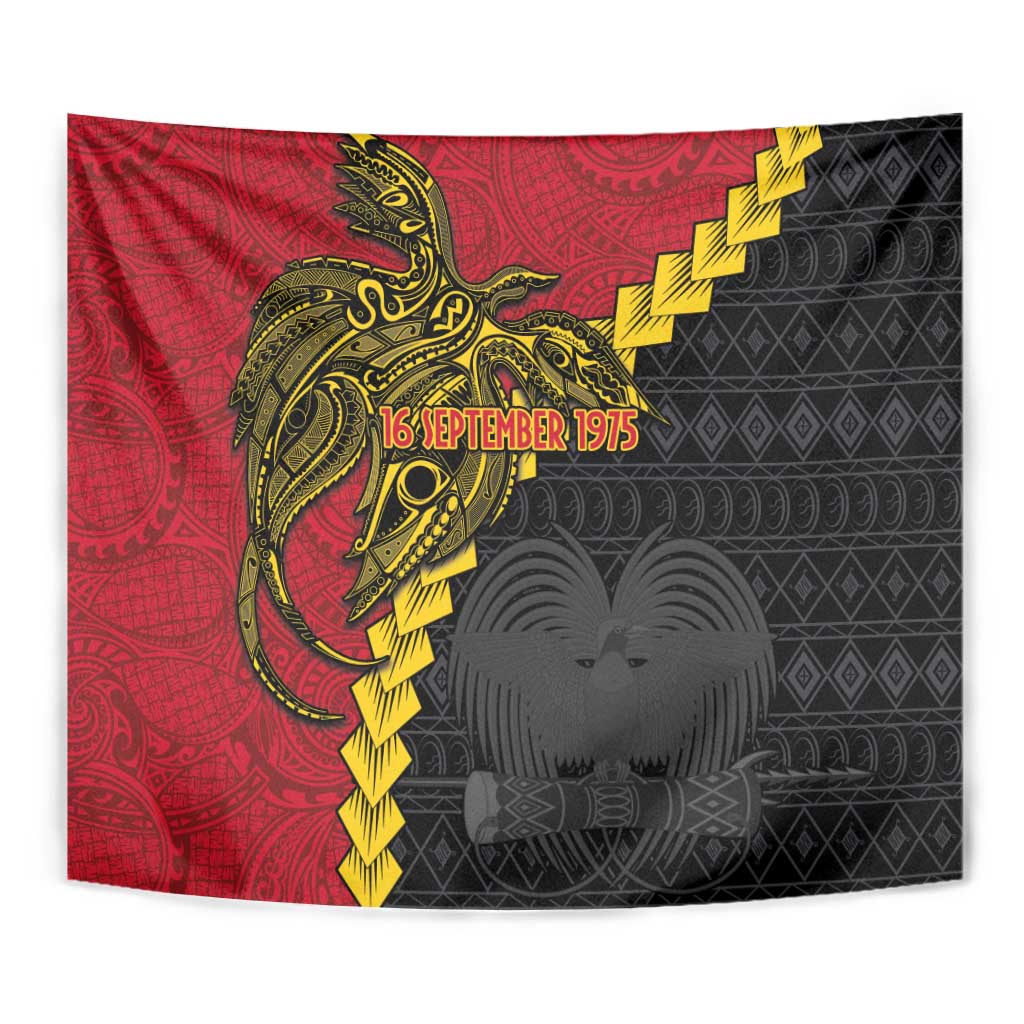 Papua New Guinea Independence Day Tapestry Bird-of-paradise Melanesian Tattoo LT03 - Polynesian Pride