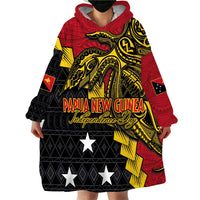 Papua New Guinea Independence Day Wearable Blanket Hoodie Bird-of-paradise Melanesian Tattoo LT03 - Polynesian Pride