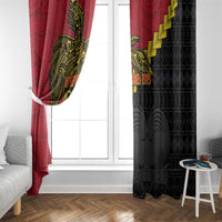 Papua New Guinea Independence Day Window Curtain Bird-of-paradise Melanesian Tattoo LT03 - Polynesian Pride